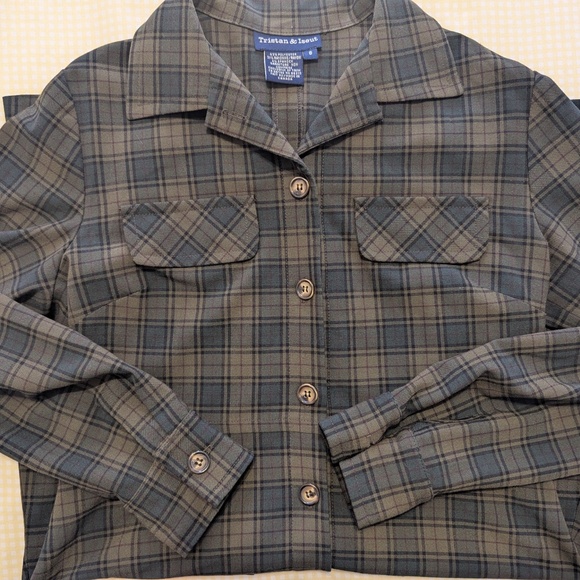 90's Schoolgirl style green plaid dress - Picture 8 of 10